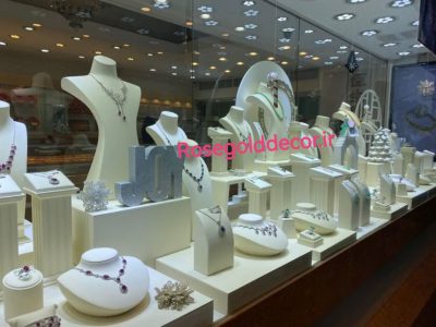 ویترین طلافروشی مدرن گنجینه لوکس بی‌کران